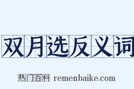 双月选反义词是什么意思的图片